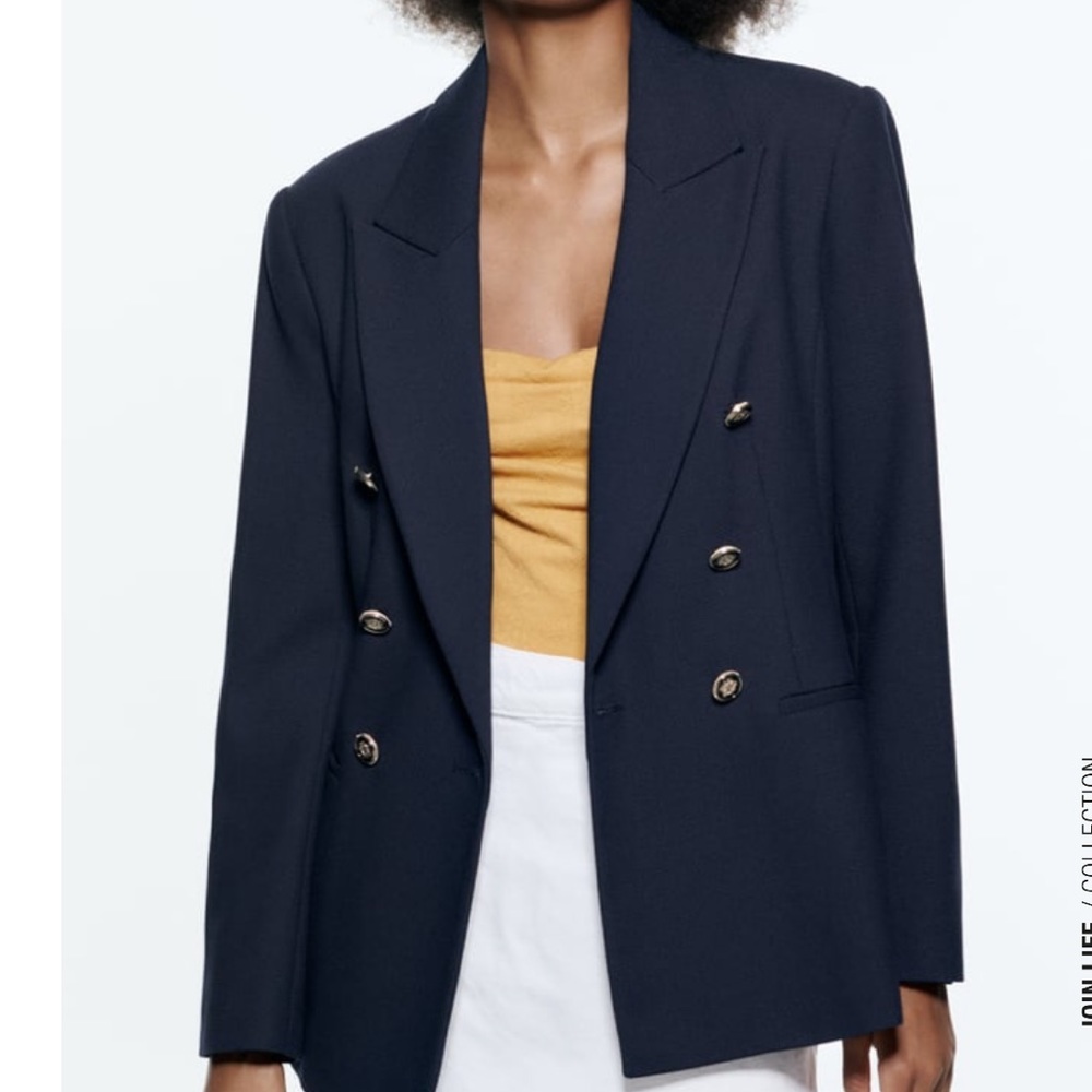 Tailored double breasted blazer - Zara